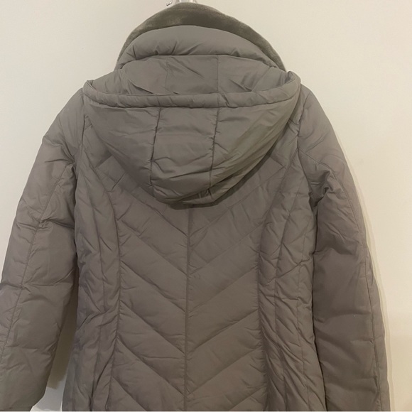 MICHAEL KORS Down Filled Quilted Puffer Parka Coat - Gray Size S - Picture 10 of 12